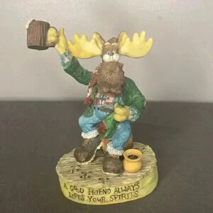 Enesco 1995 Moose Creek Crossing Figurine- A Good Friend Lifts Your Spirts